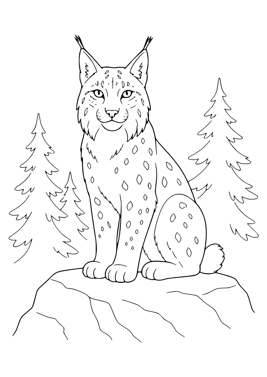 octopus in the forest coloring page