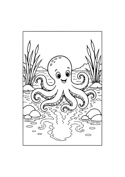 whale in the garden coloring page
