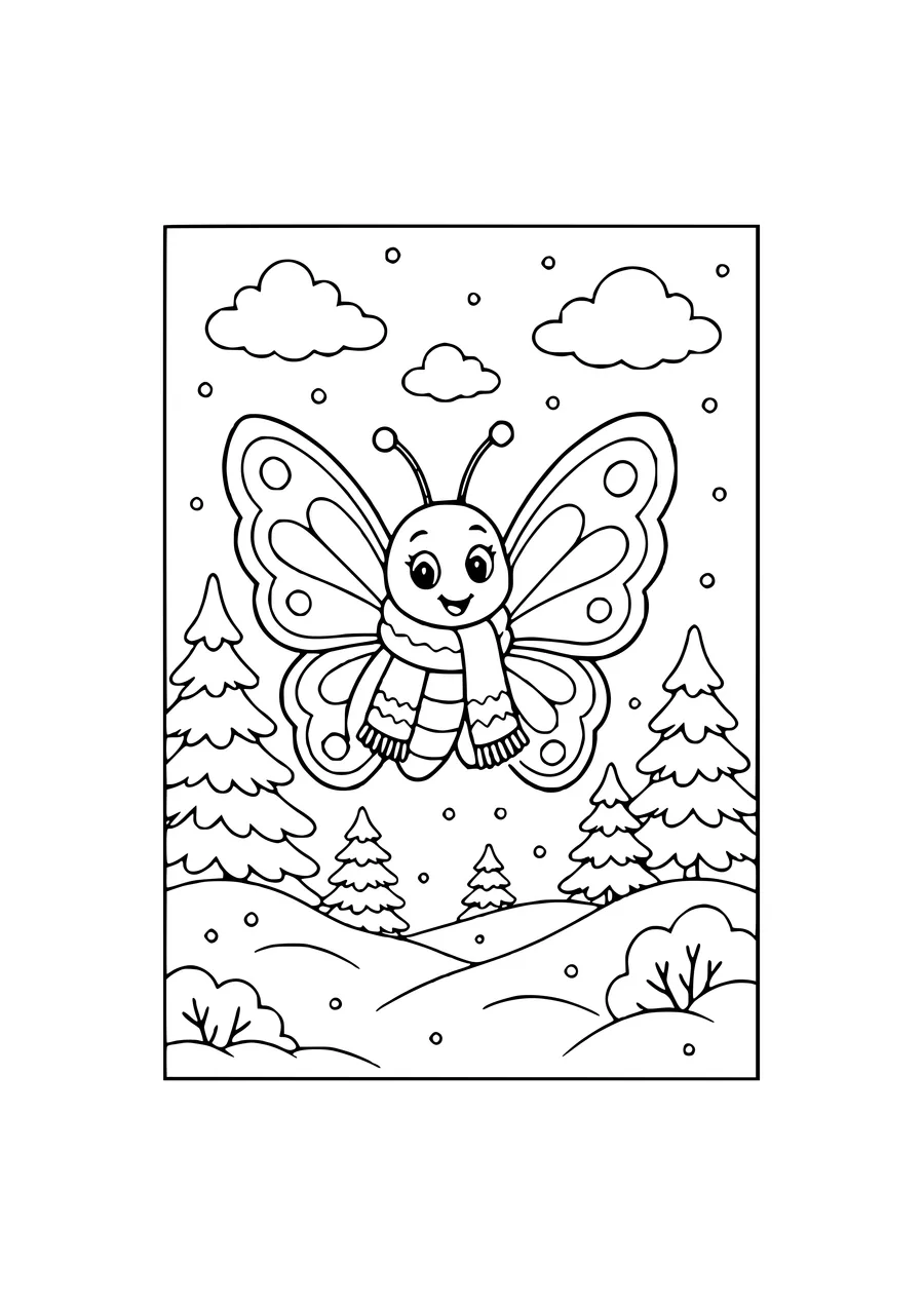 campsite in the forest coloring page