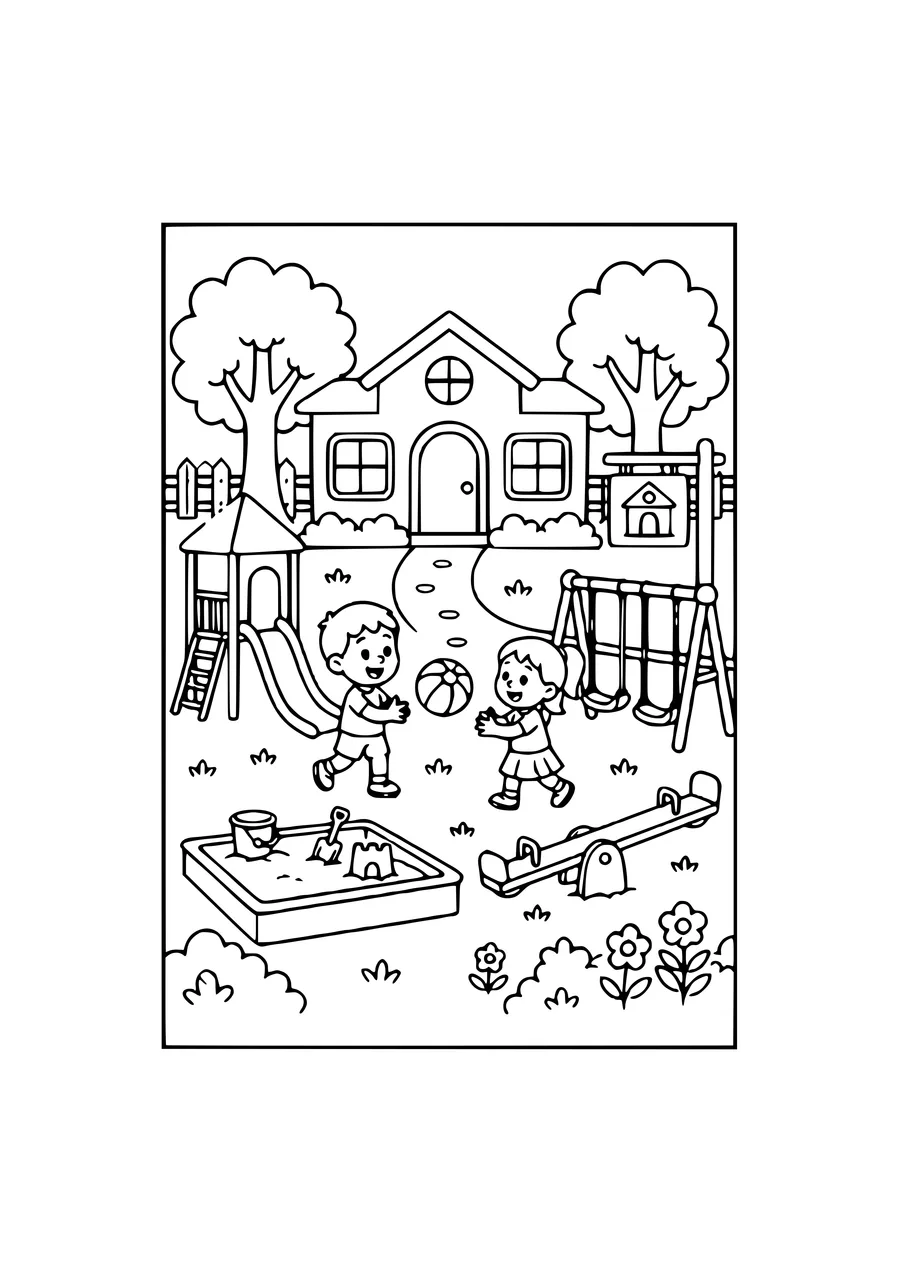 coloriage Saint‑Nicolas dans la nature