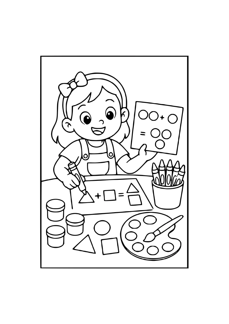 colors during maths coloring page