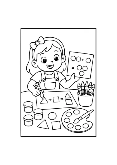 colors during maths coloring page