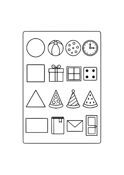 colors learning shapes coloring page