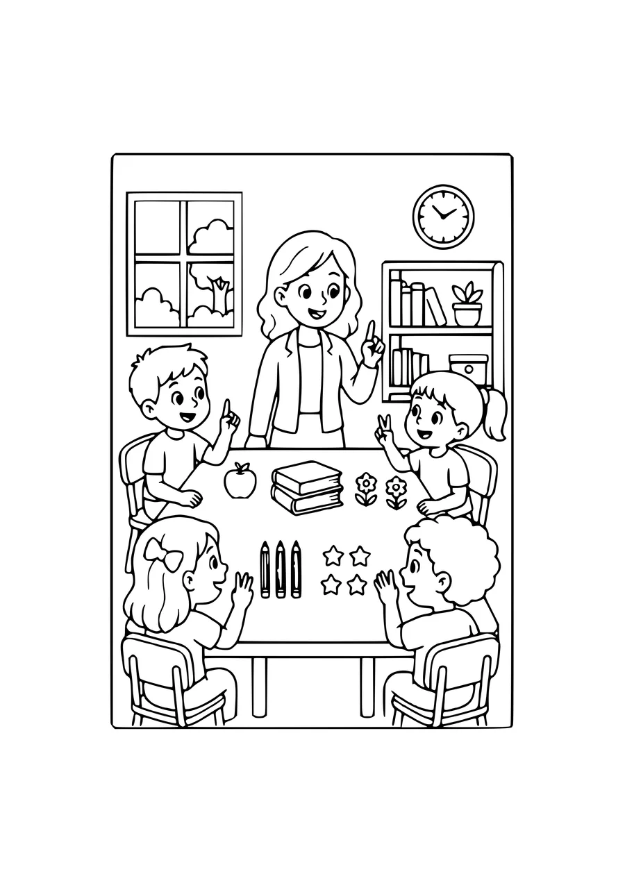colors at the party coloring page