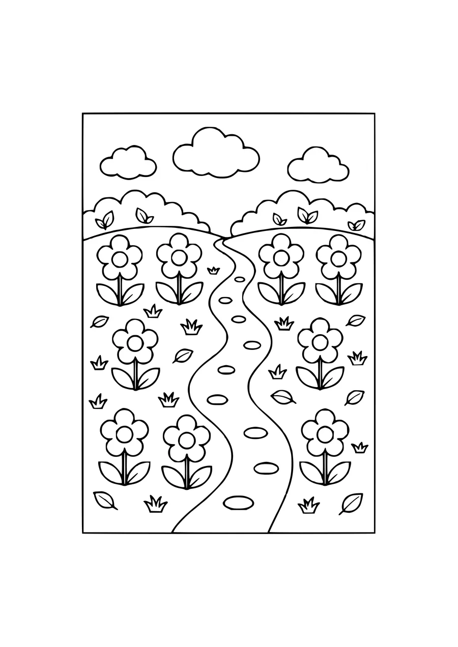 letters at the party coloring page
