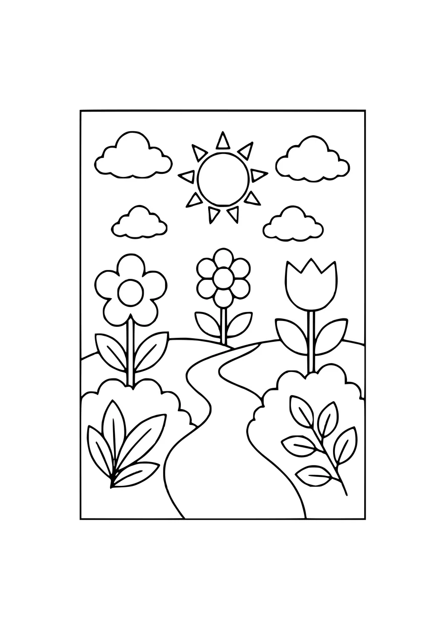 letters on the way coloring page
