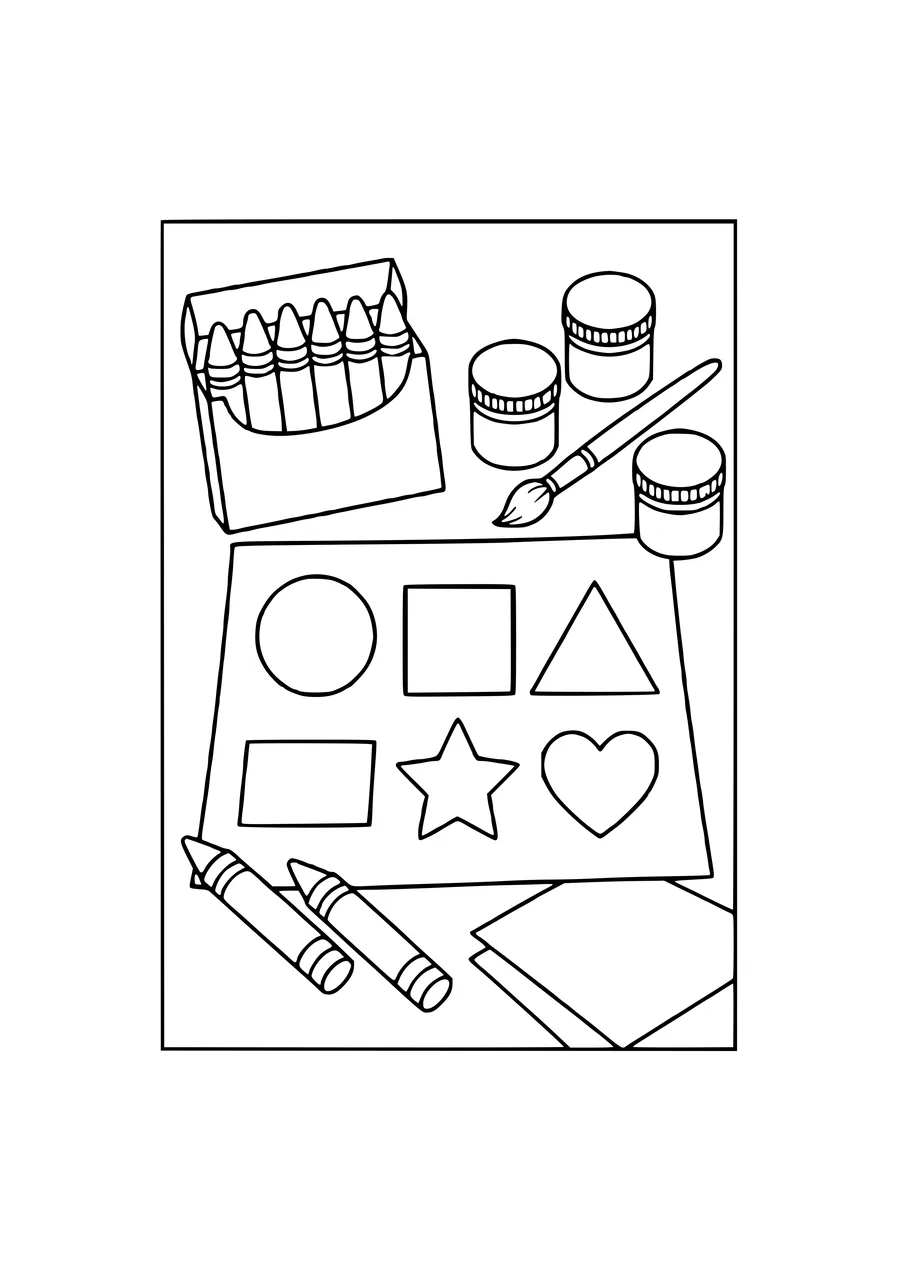 patterns learning shapes coloring page
