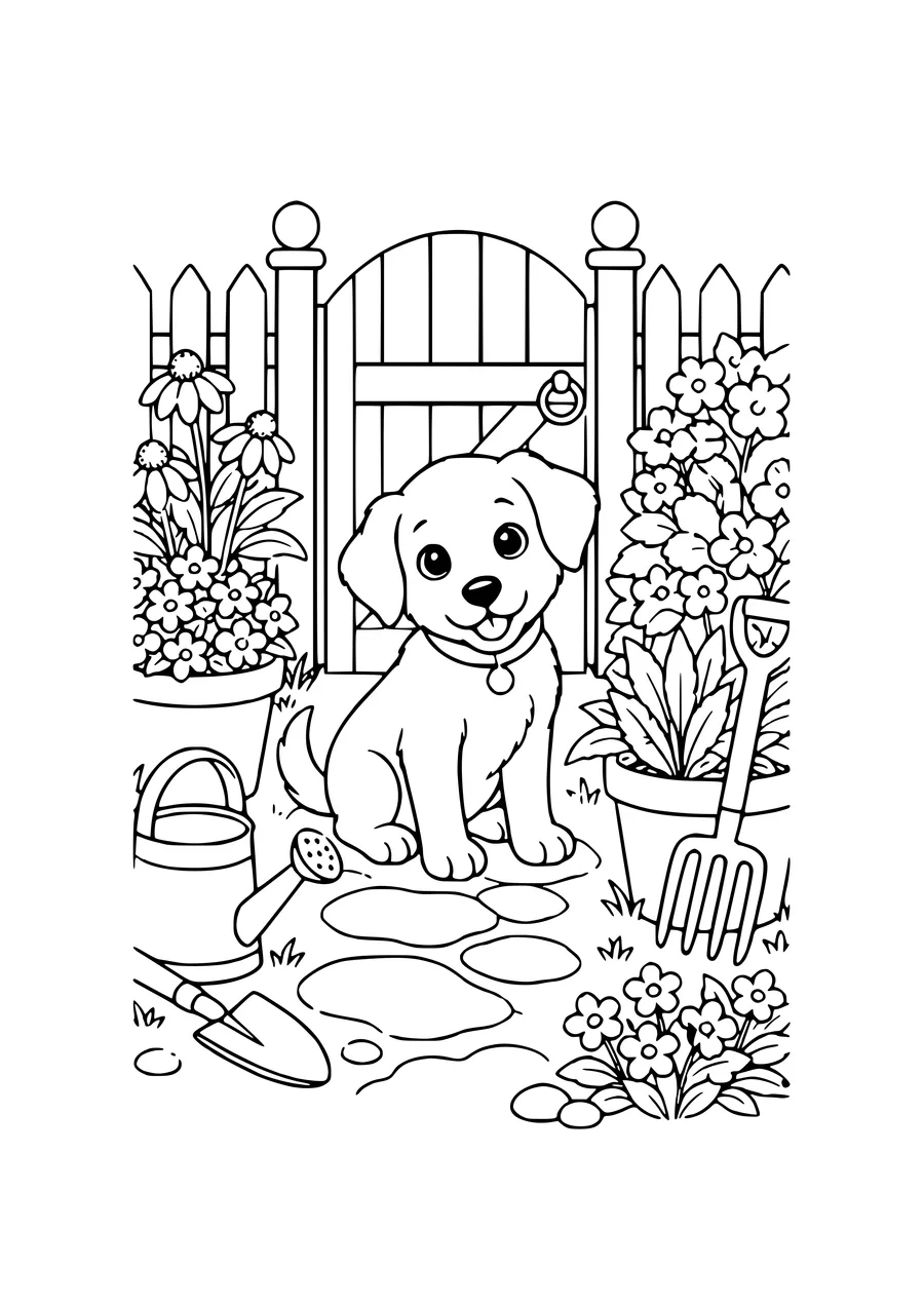 coloriage dinosaure champ de fleurs