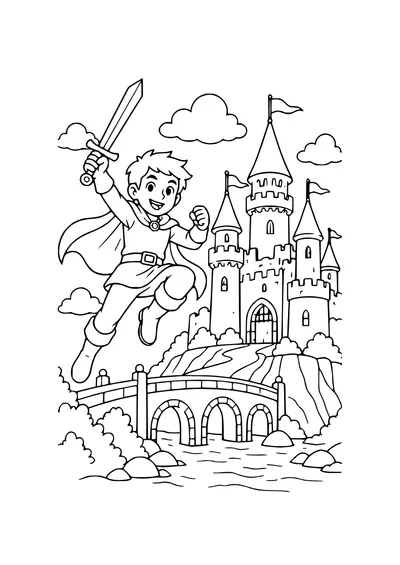 coloriage dinosaure château