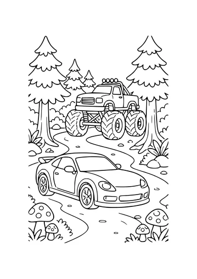 princess in the forest coloring page