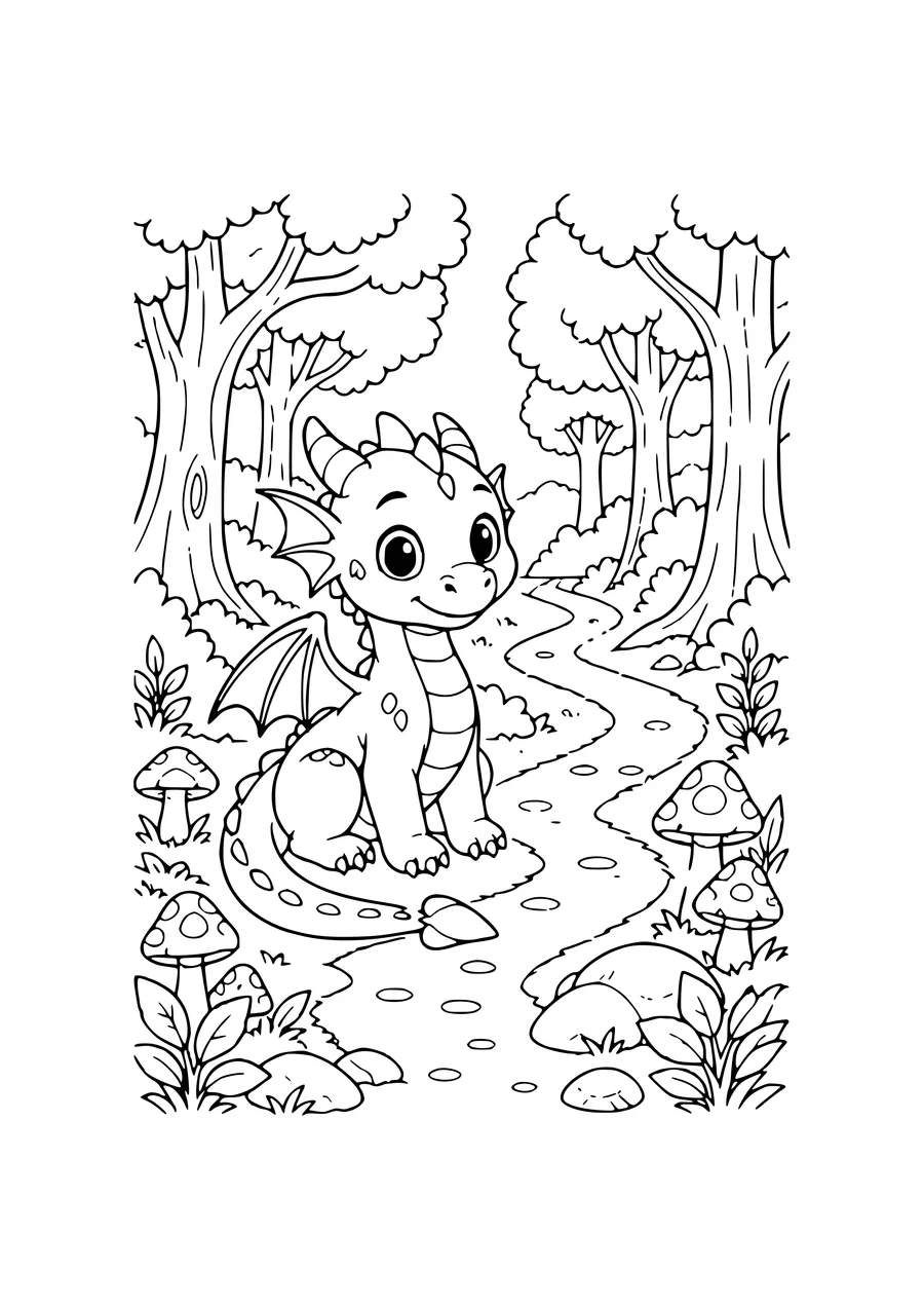 coloriage reine d'hiver dans la forêt