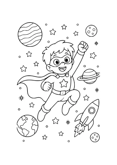 winter queen in a flower field coloring page
