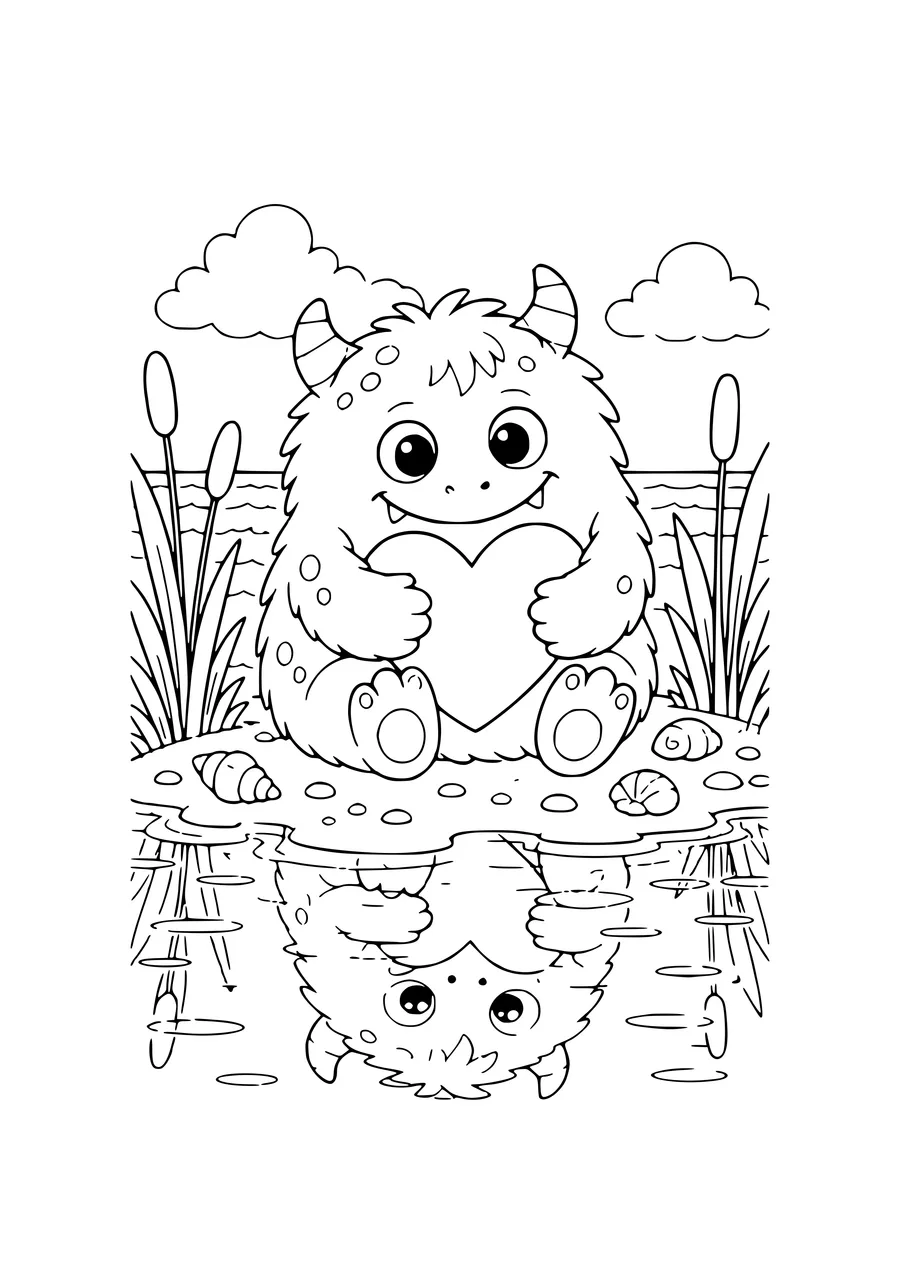 knuffelmonster in de ruimte kleurplaat