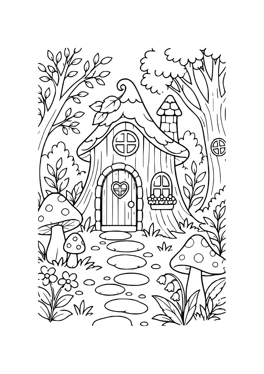 horse and pony on an adventure coloring page