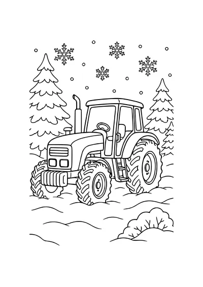 car and monster truck in the forest coloring page
