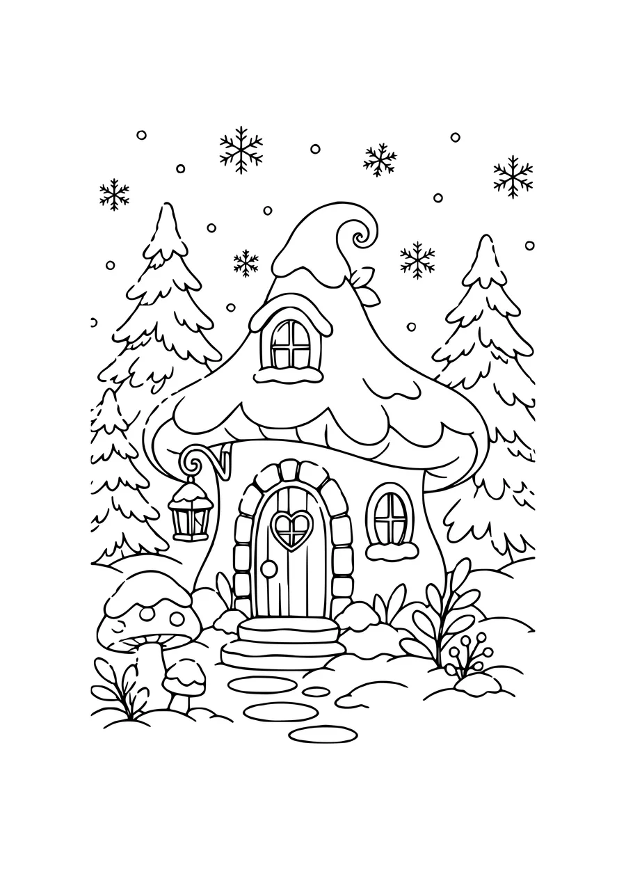 coloriage sirène dans la forêt
