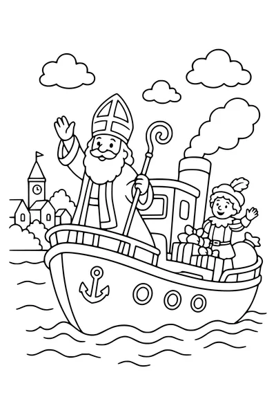 Kleurplaat sinterklaas 1