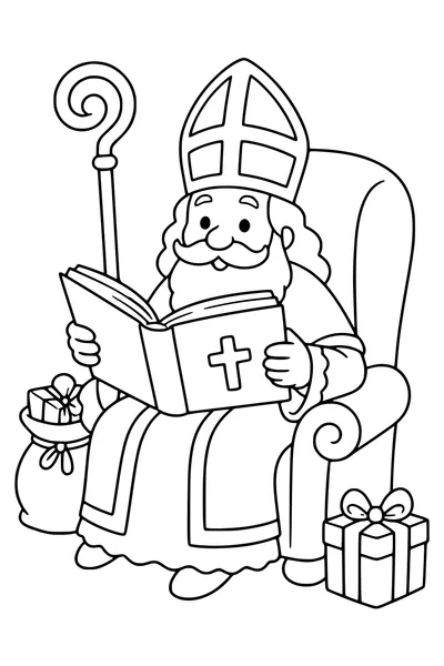 Kleurplaat sinterklaas 3