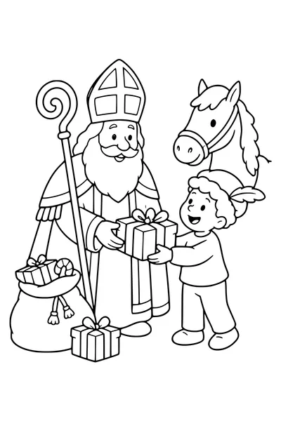 Kleurplaat sinterklaas 4