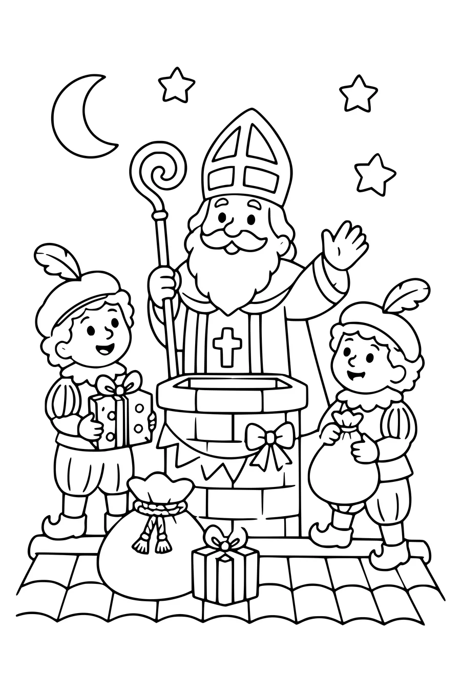 Kleurplaat sinterklaas 5