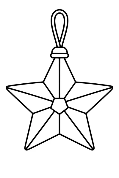 One large star-shaped Christmas lantern hangs from a broad loop with simple internal panels.