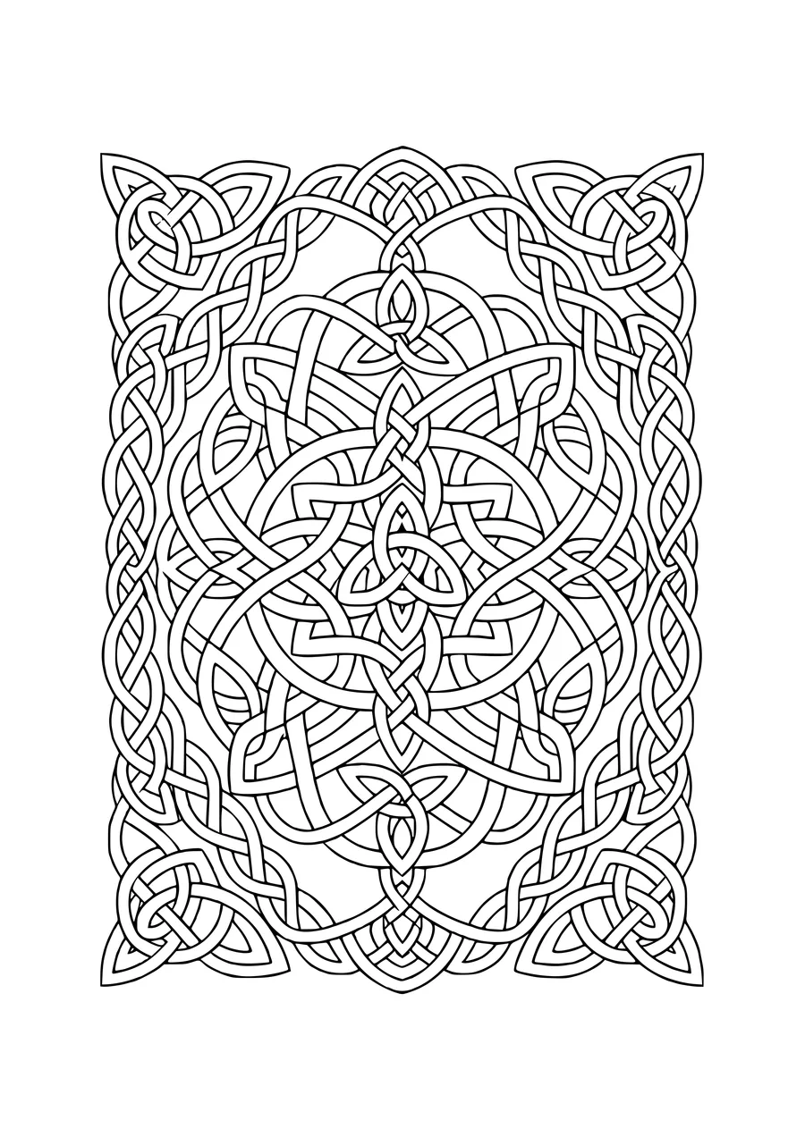 Keltische Knoten Ausmalbild kostenlos
