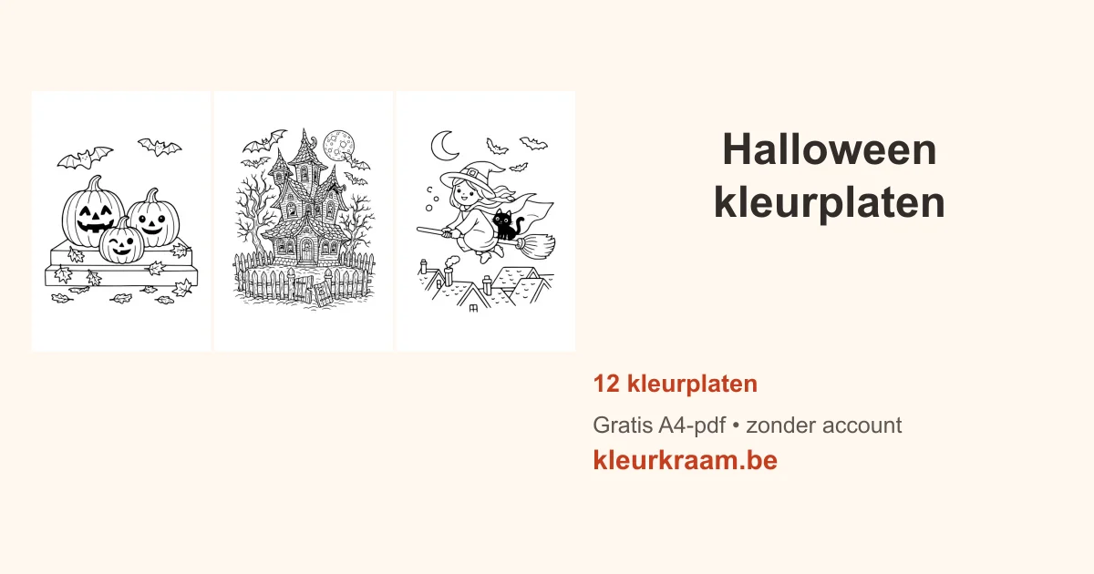 Halloween kleurplaten