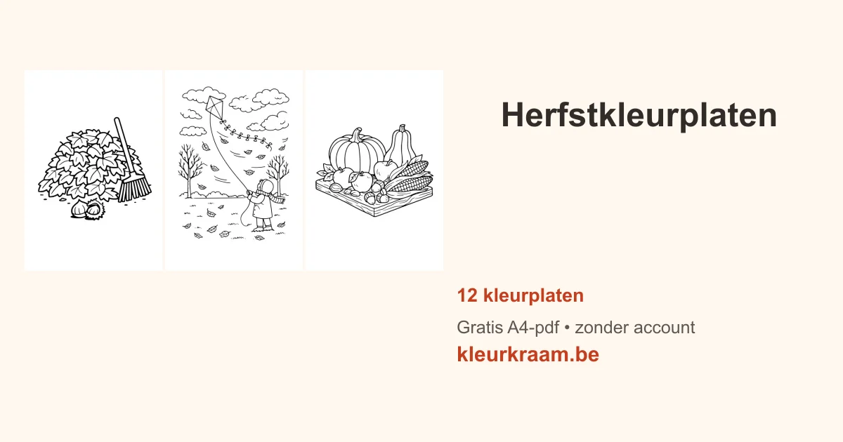 Herfstkleurplaten