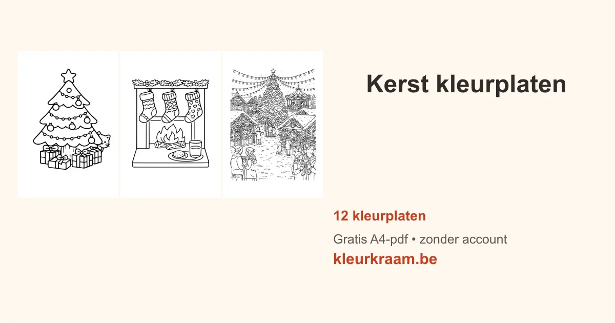 Kerst kleurplaten