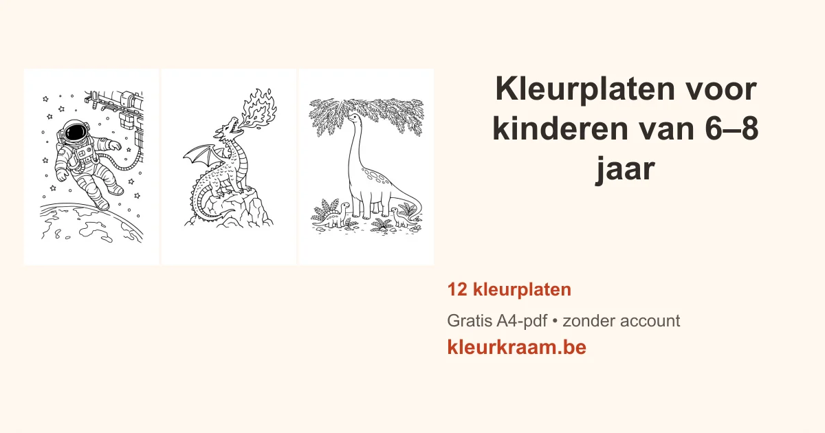 Kleurplaten voor kinderen van 6–8 jaar