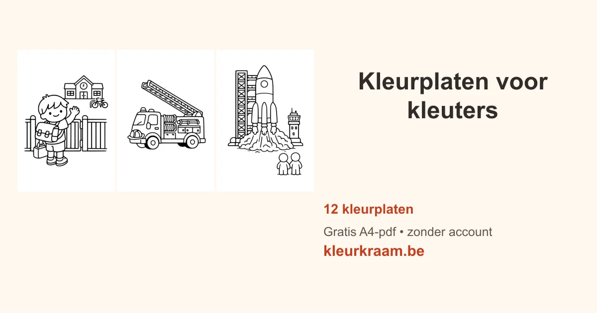 Kleurplaten voor kleuters