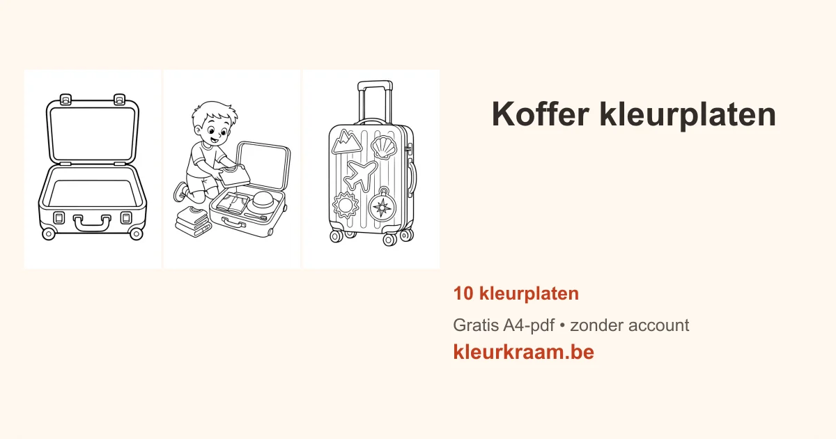 Suitcase coloring pages