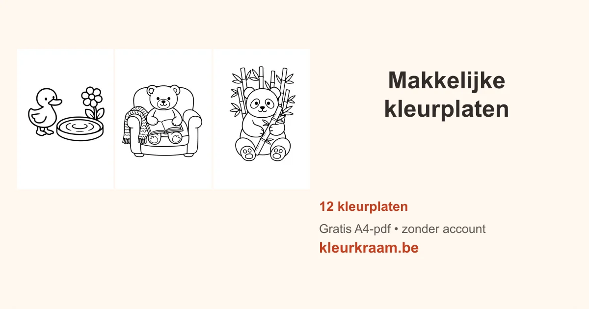 Makkelijke kleurplaten
