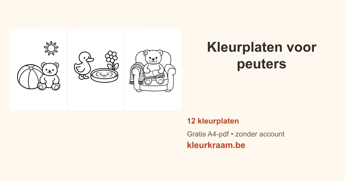 Kleurplaten voor peuters