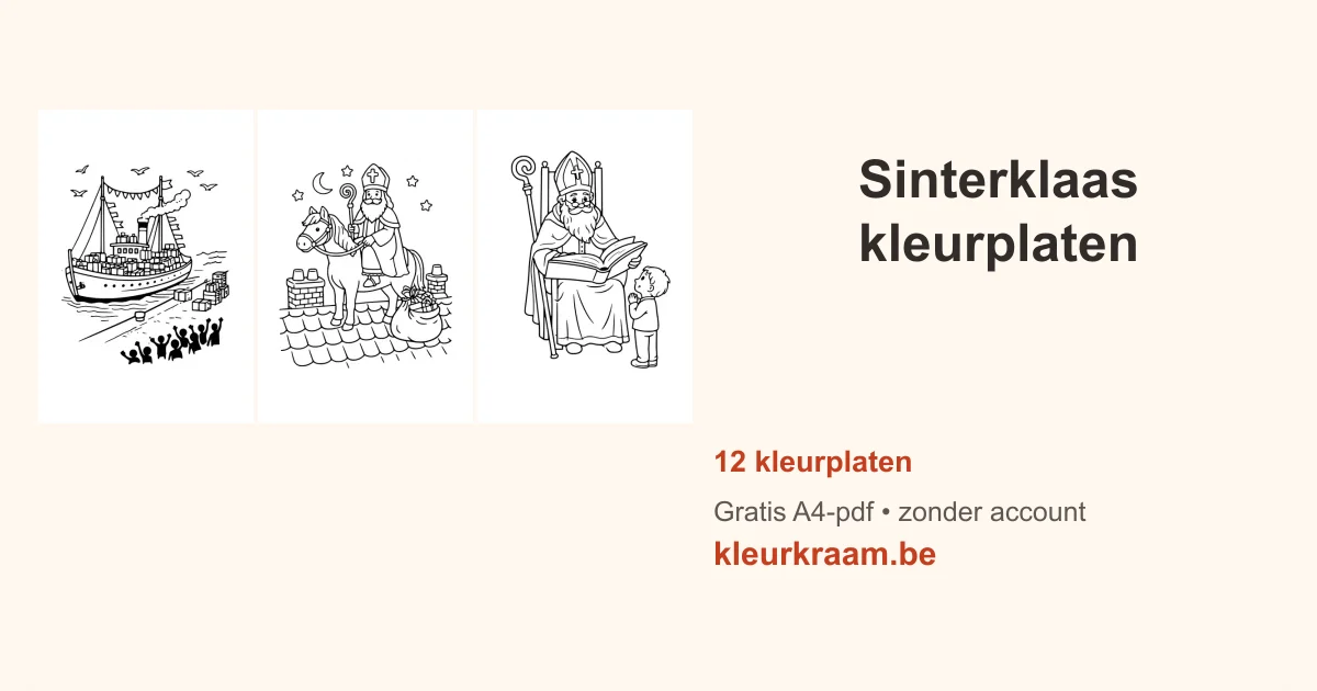 Sinterklaas kleurplaten
