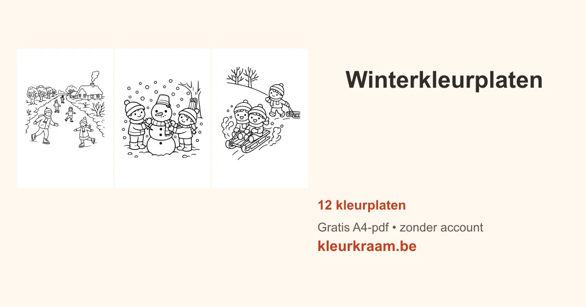Winterkleurplaten